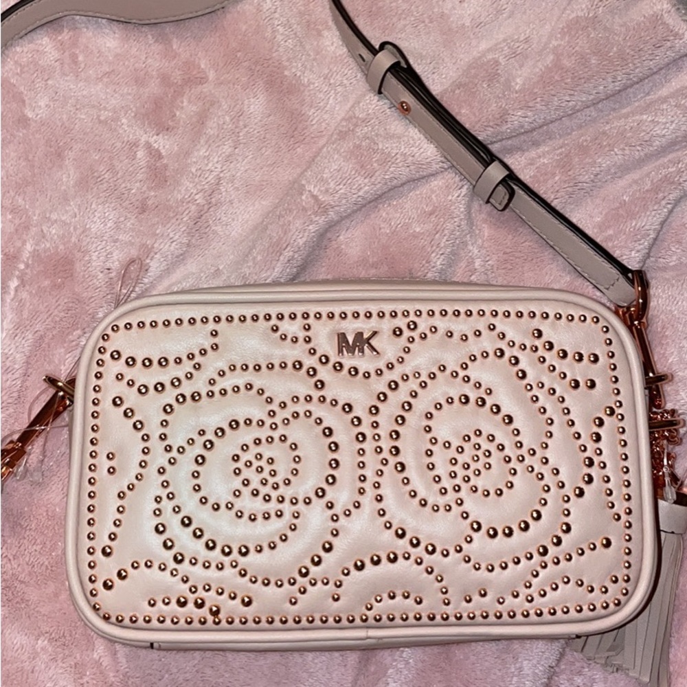 blush michael kors crossbody